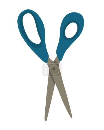 Vector isolated illustration of scissors on a white background.