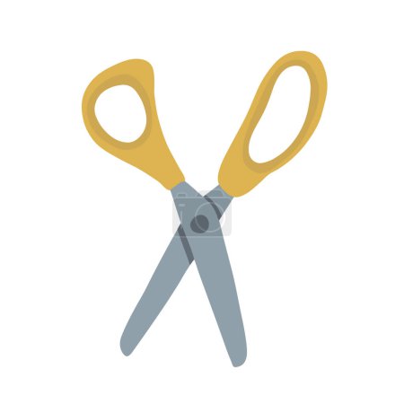 Vector isolated illustration of scissors on a white background.