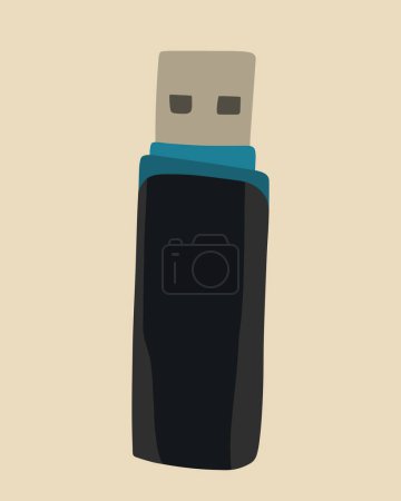 Vector isolated illustration of a flash drive for a computer.