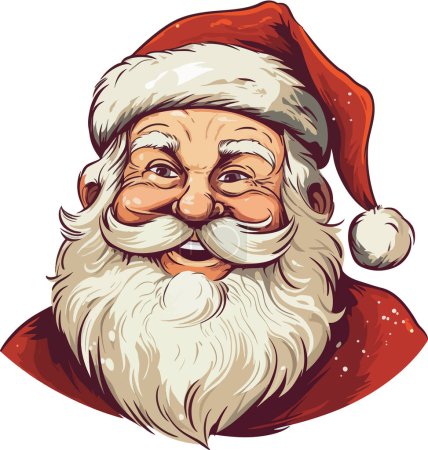 Ilustración de Santa Claus. Ilustración vectorial de Santa Claus en traje rojo. - Imagen libre de derechos