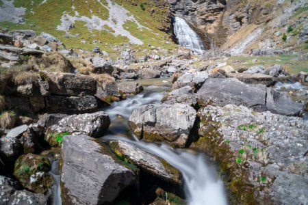 Photo for Waterfall of "cola de caballo" in Ordesa National Park in spring, Spain. High quality photo - Royalty Free Image