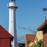 Ronne Lighthouse is located close to the waterfront in Ronne on the Danish island of Bornholm.