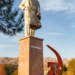 The largest Lenin statue in Central Asia,Victory Park Khujand, Tajikistan