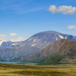 Mountain panorama in Jotunheimen national park in Norway, Europe