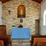 Boa Vista, Cape Verde- March 23, 2018: Simple interior of Chapel of Our Lady of Fatima. High quality photo