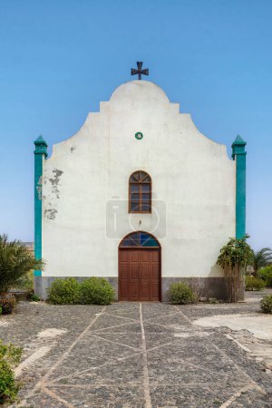 Foto de Iglesia del Fundo das Figueiras, Isla Boa Vista, Cabo Verde. - Imagen libre de derechos