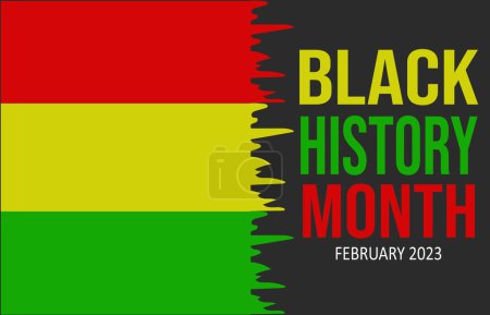Photo for Black History Month February 2023 vector illustration template for banner poster and card - Royalty Free Image