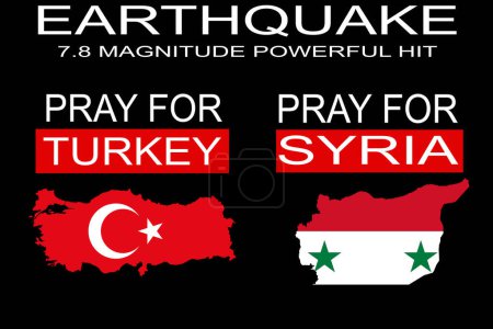 pray for Turkey and Syria poster design. earthquake hit two countries. 