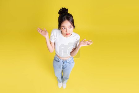 Photo for Full body image of beautiful asian girl top view - Royalty Free Image