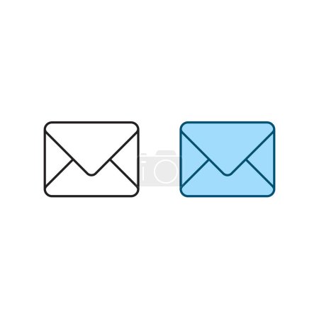 Illustration for Envelope mail logo icon illustration colorful and outline - Royalty Free Image