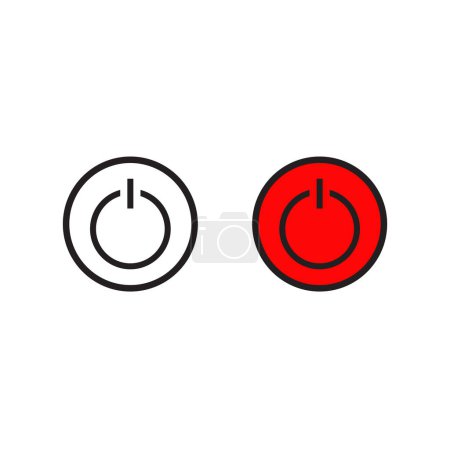 Ilustración de Power button logo icon illustration colorful and outline - Imagen libre de derechos