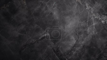 Photo for Elegant black marbled stone texture wallpaper with copy space - Royalty Free Image