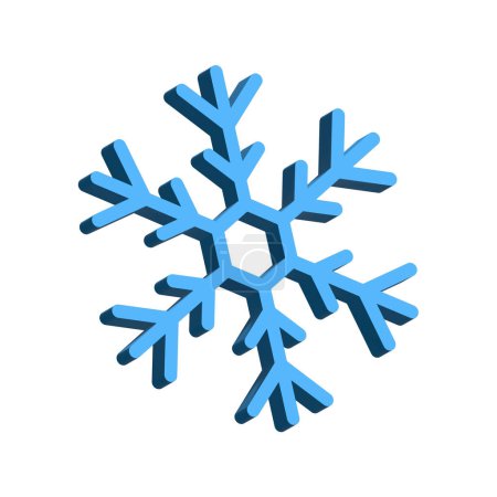 Ilustración de Ilustración 3D de nieve aislada sobre fondo blanco - Imagen libre de derechos