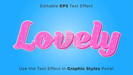 Photo for Editable EPS Text Effect of Valentine for Title and Poster. 3D Template, Headline Template, Love - Royalty Free Image