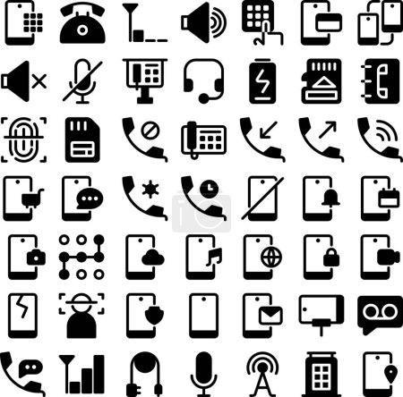 Vector of Phone Icon Set. Perfect for user interface, new application