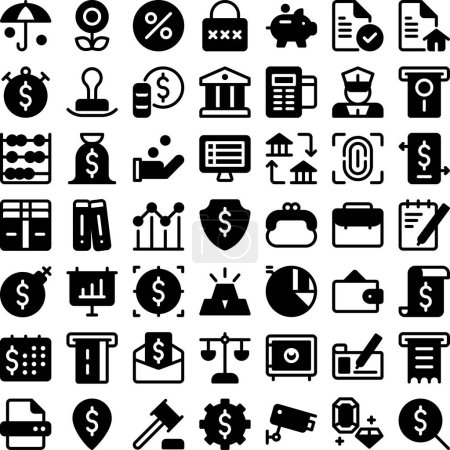 Vector of Banking Bank Icon Set. Perfect for user interface, new application