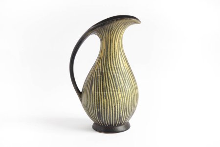 Vintage Mid-Century Vase Isolated on a White Background.