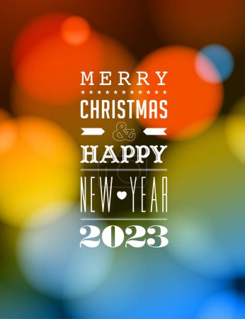 Téléchargez les illustrations : Joyeux Noël et bonne année 2023 Carte de souhaits. EPS vectoriel 10. Pas de maille. Pour vos messages imprimés et web : cartes de vœux, bannières, t-shirts. - en licence libre de droit