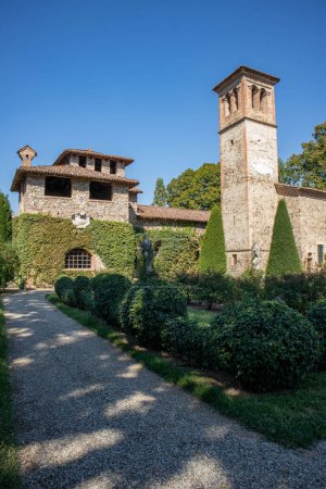Mittelalterliches Dorf Grazzano Visconti, Provinz Piacenza, Emilia Romagna