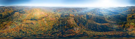 The Sokilsky ridge in the Carpathians is especially beautiful in autumn. its ancient cliffs among beech and birch forests are mesmerizing from a bird's eye view