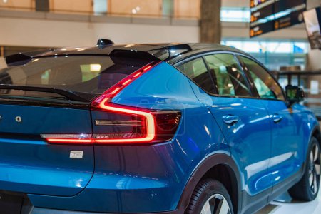 Téléchargez les photos : Volvo C40 Recharge 2022 Test Drive Day. Nouvelle voiture électrique. ECO futur. - en image libre de droit