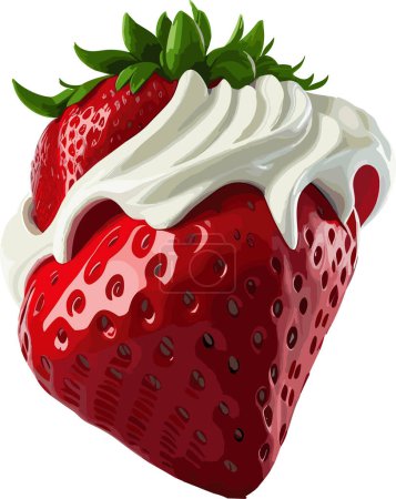 Téléchargez les illustrations : Un logo fraise rouge - en licence libre de droit