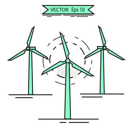 Illustration for Renewable and Eco Friendly Energy Concept Vector Banner. Vector Flat design elements for Clean Environment, Technological sustainable energy and Alternative Energy concept, Vector Design illustration. - Royalty Free Image