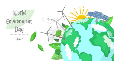 Illustration for World environment day vector illustration - Royalty Free Image