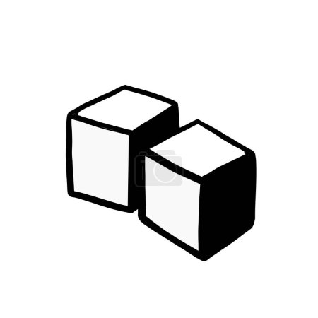 Illustration for Sugar cubes. Isolated on white background - Royalty Free Image