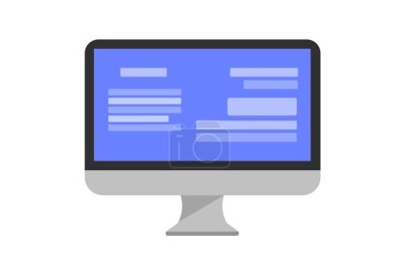 Computerbildschirm oder Monitor. Vektordesign-Element. Isoliert auf weißem Hintergrund