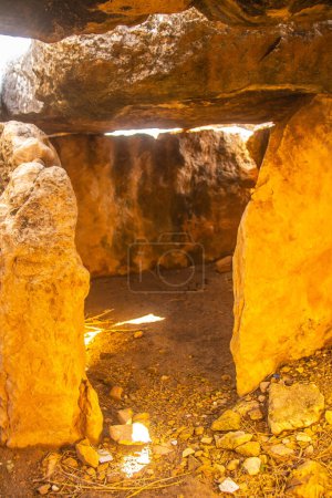 Photo for Dolmens in western Tunisia. Megaliths d Ells, Kef, Tunisia, Exploration of the Ancient Megaliths - Royalty Free Image