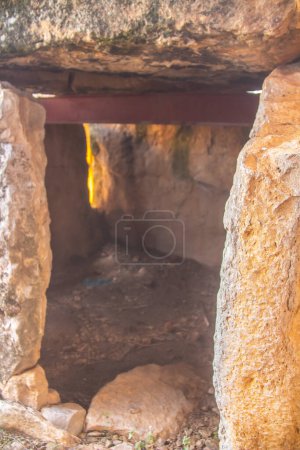 Photo for Dolmens in western Tunisia. Megaliths d Ells, Kef, Tunisia, Exploration of the Ancient Megaliths - Royalty Free Image