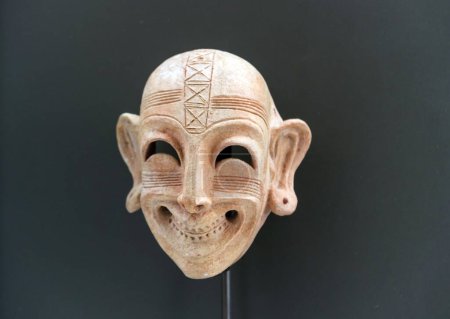 Photo for Ancient Sardonic Mask on Display at the Bardo Museum - Royalty Free Image