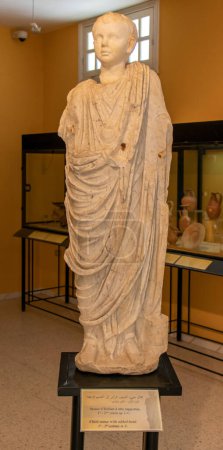 Photo for Ancient Statue at the Utica Punic and Roman Museum: Exploring the Artifacts of Tunisia's Past - Royalty Free Image