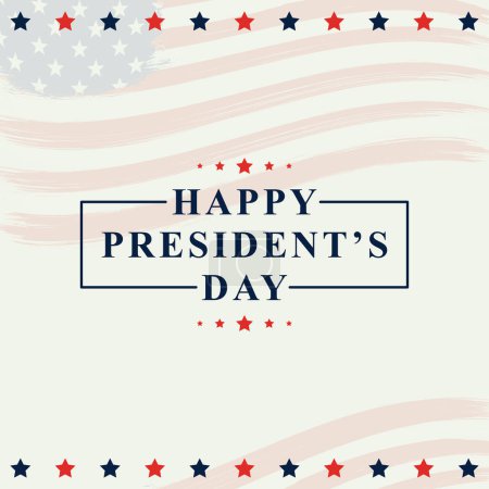 Foto de Happy Presidents Day with star shape vector - Imagen libre de derechos