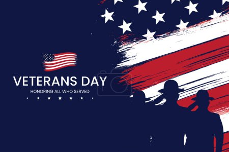 Foto de Happy Veterans Day Background. Honoring all who served - Imagen libre de derechos