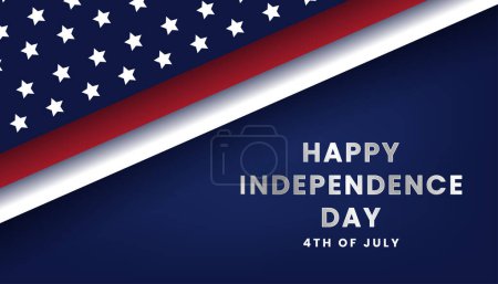 Foto de Feliz Día de la Independencia EE.UU. tarjeta de felicitación con forma de bandera de América - Imagen libre de derechos