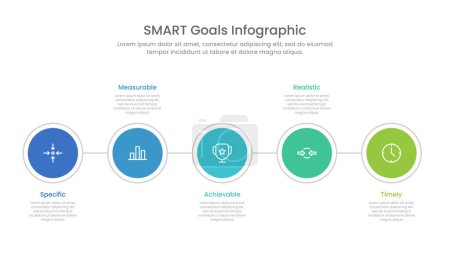 Illustration for Infographic template design with SMART concept. Vector Infographic - Royalty Free Image