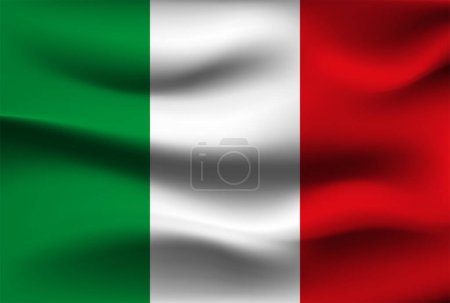 Téléchargez les illustrations : Drapeau de l'Italie, illustration vectorielle - en licence libre de droit