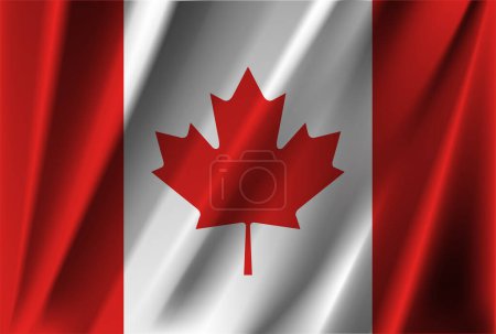 Illustration for Official national canada flag vector - Royalty Free Image