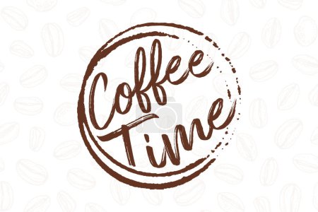 Illustration for Coffee time-i like coffee t shirt design - Royalty Free Image