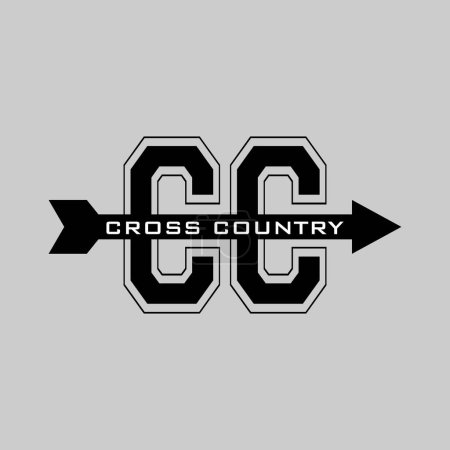 Cross Country T-Shirt Design Vektor