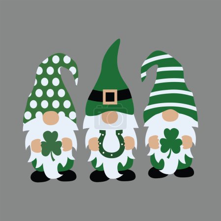 Illustration for Saint Patrick Lucky Gnome shirt, St. Patrick's Day shirt, Irish gnome tee, t shirt design vector - Royalty Free Image