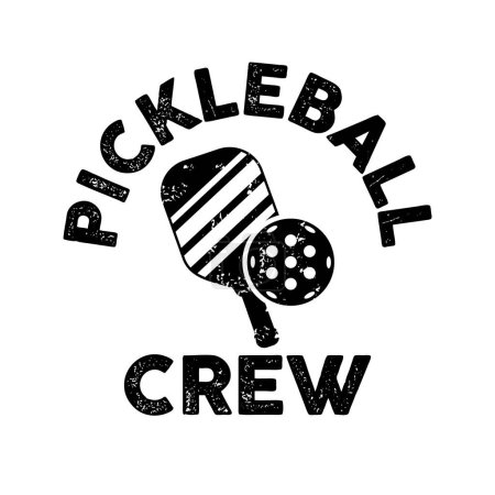 Illustration for Pickleball crew tshirt designs vector - Royalty Free Image