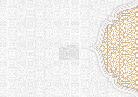 Photo for Ramadan Kareem Islamic Arabic Luxury Elegant Background Greeting Card Template Design with Decorative Ornament Borders - Royalty Free Image