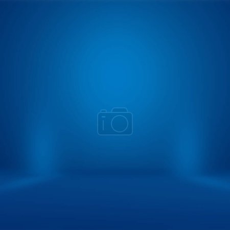 Téléchargez les photos : Abstrait Dégradé de luxe fond bleu. Bleu foncé lisse avec vignette noire Studio Banner. - en image libre de droit