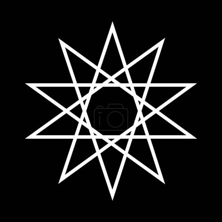 Diagramme, Symboles sataniques, Occultisme médiéval, Timbres magiques, Sigles, Noeuds mystiques, Croix du diable. Sigil Lucifer Baphomet vecteur