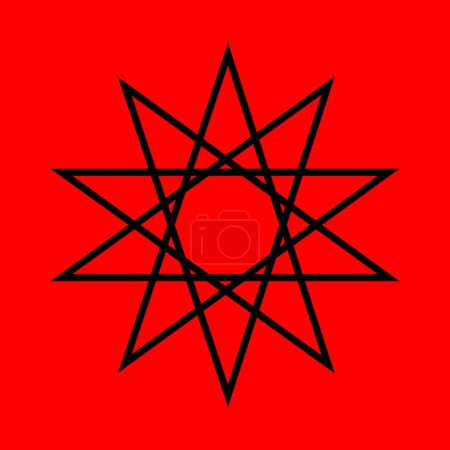 Dekagram, Satanic Symbols, Medieval Occultism, Magic Stamps, Sigils, Mystical Knots, Devil's Cross. Sigil Lucifer Baphomet vector