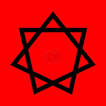 Heptagram, satanische Symbole, mittelalterlicher Okkultismus, magische Briefmarken, Zeichen, mystische Knoten, Teufelskreuz. Sigil Luzifer Baphomet Vektor