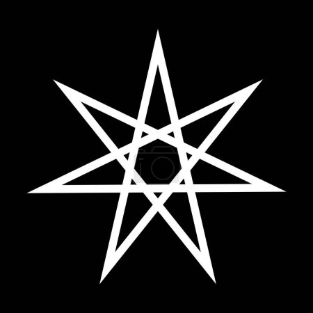 Heptagram, Satanic Symbols, Medieval Occultism, Magic Stamps, Sigils, Mystical Knots, Devil's Cross. Sigil Lucifer Baphomet vector